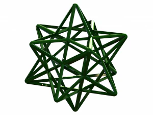 Wireframe Shape Stellated Dodecahedron 3D Print Model