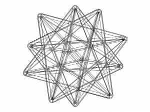Wireframe Shape Stellated Dodecahedron 3D Baskı Modeli