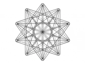 Wireframe Shape Stellated Dodecahedron 3D Print Model