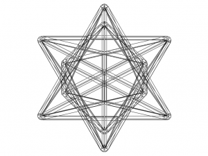 Wireframe Shape Stellated Dodecahedron 3D Baskı Modeli