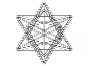 Wireframe Shape Stellated Dodecahedron 3D Print Model