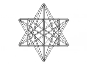 Wireframe Shape Stellated Dodecahedron 3D Print Model