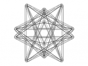 Wireframe Shape Stellated Dodecahedron 3D Baskı Modeli