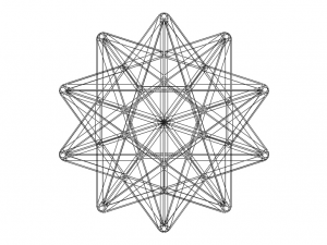Wireframe Shape Stellated Dodecahedron 3D Baskı Modeli