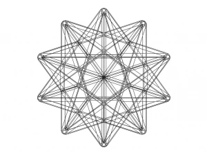 Wireframe Shape Stellated Dodecahedron 3D Print Model