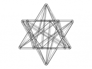 Wireframe Shape Stellated Dodecahedron 3D Baskı Modeli