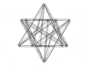 Wireframe Shape Stellated Dodecahedron 3D Print Model