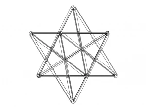 Wireframe Shape Stellated Dodecahedron 3D Print Model