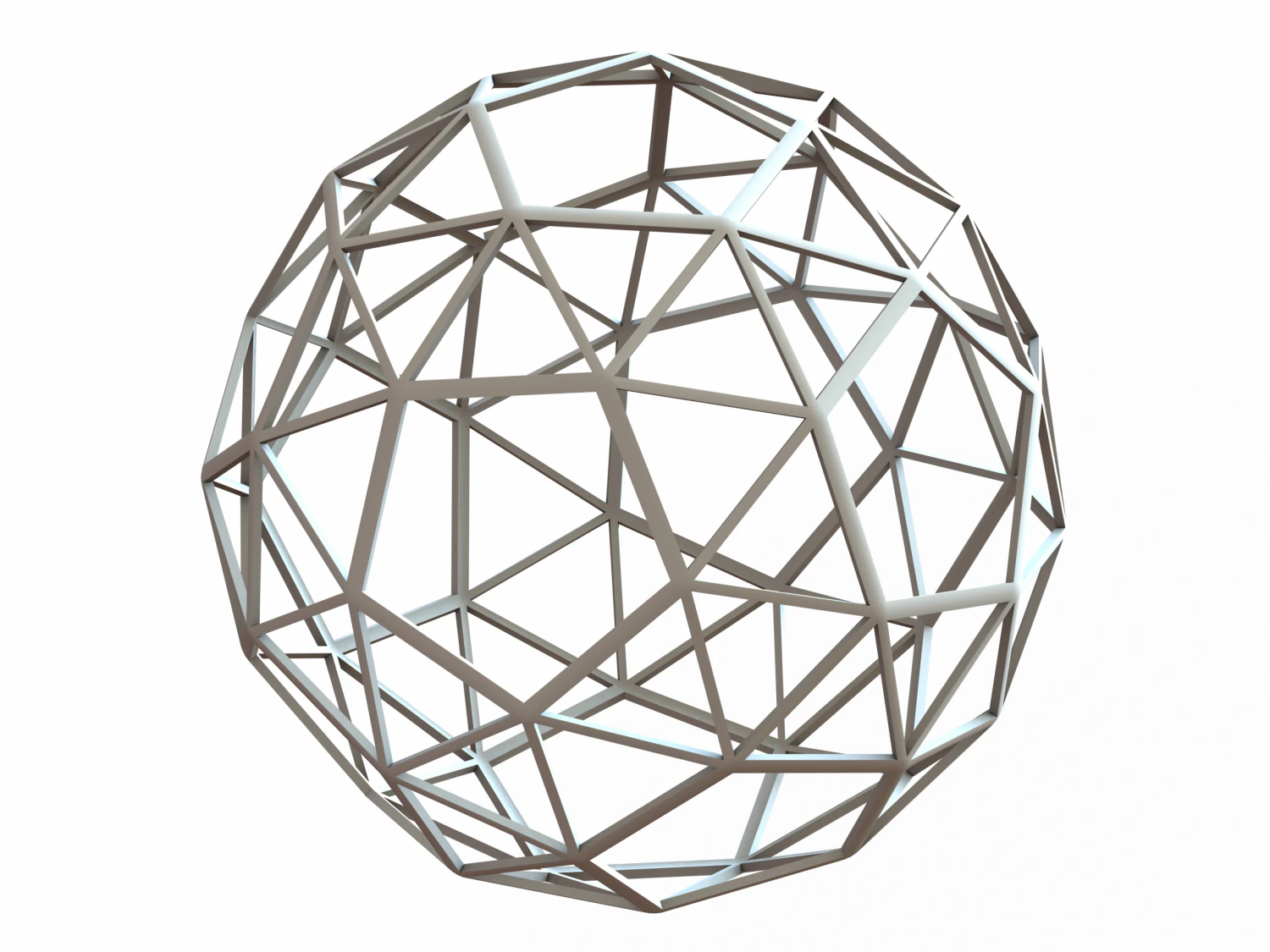 Wireframe Shape Snub Dodecahedron 3D Print Model .c4d .max .obj .3ds .fbx .stl .blend 