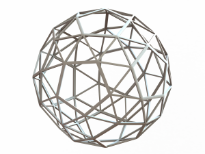 Wireframe Shape Snub Dodecahedron 3D 打印模型