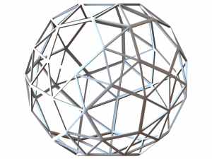 Wireframe Shape Snub Dodecahedron Modello di stampa 3D