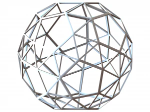 Wireframe Shape Snub Dodecahedron 3D Print Model
