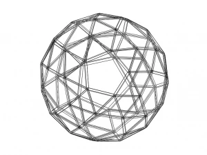 Wireframe Shape Snub Dodecahedron 3D Print Model