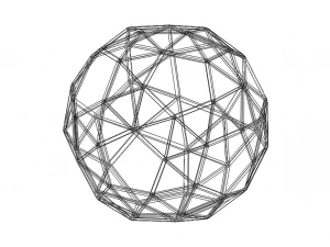 Wireframe Shape Snub Dodecahedron 3D Print Model