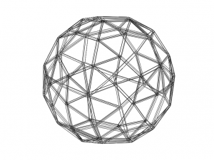 Wireframe Shape Snub Dodecahedron Modello di stampa 3D