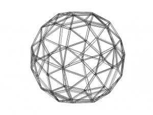 Wireframe Shape Snub Dodecahedron 3D Print Model