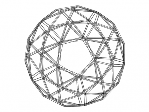 Wireframe Shape Snub Dodecahedron Modello di stampa 3D
