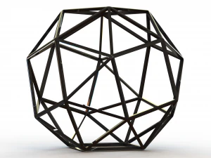 Wireframe Snub Cube 3D Print Model