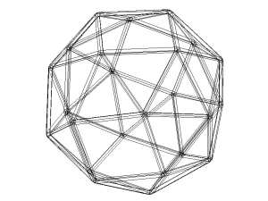 Wireframe Snub Cube 3D Print Model