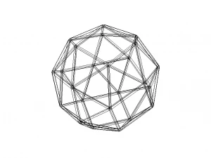 Wireframe Snub Cube 3D Print Model