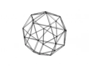 Wireframe Snub Cube 3D Print Model