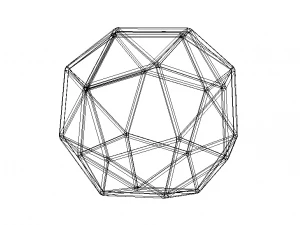Wireframe Snub Cube 3D Print Model