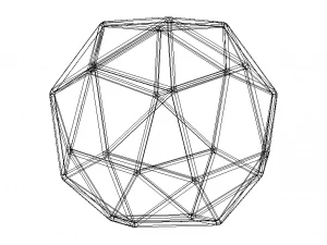 Wireframe Snub Cube 3D Print Model