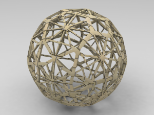 Wireframe Shape Geometric Faceted Sphere 3D प्रिंट मॉडल