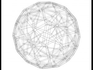 Wireframe Shape Geometric Faceted Sphere 3D Baskı Modeli