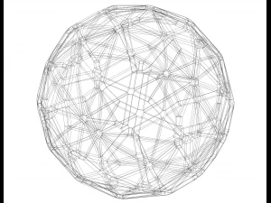 Wireframe Shape Geometric Faceted Sphere 3D Print Model