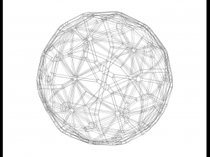 Wireframe Shape Geometric Faceted Sphere 3D Baskı Modeli