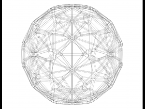 Wireframe Shape Geometric Faceted Sphere 3D Baskı Modeli