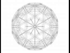 Wireframe Shape Geometric Faceted Sphere 3D Baskı Modeli