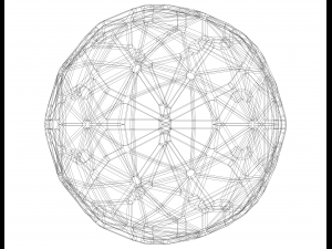 Wireframe Shape Geometric Faceted Sphere 3D Baskı Modeli