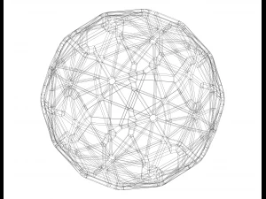 Wireframe Shape Geometric Faceted Sphere 3D Print Model