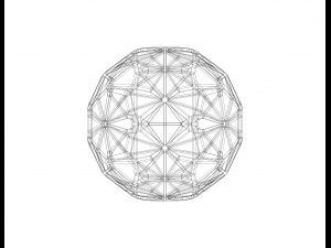 Wireframe Shape Geometric Faceted Sphere 3D Baskı Modeli