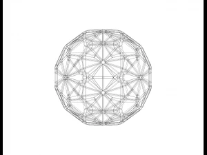Wireframe Shape Geometric Faceted Sphere 3D Print Model