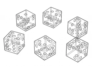 6 Sided Plastic Dice Set 3D Print Model