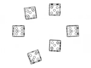 6 Sided Plastic Dice Set 3D Print Model