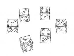 6 Sided Plastic Dice Set 3D Print Model