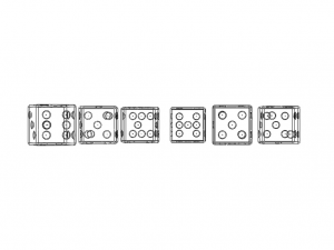 6 Sided Plastic Dice Set 3D Принт Модель