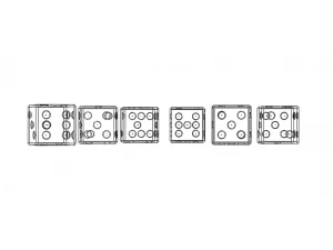 6 Sided Plastic Dice Set 3D Print Model