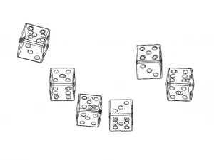 6 Sided Plastic Dice Set 3D Print Model