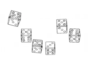 6 Sided Plastic Dice Set 3D Print Model