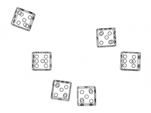 6 Sided Plastic Dice Set 3D Print Model