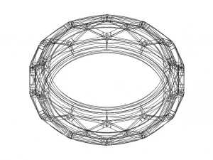Wireframe Shape Geometric Ring 3D Print Model