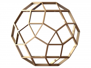 Wireframe Shape Rhombicosidodecahedron 3D-printmodel