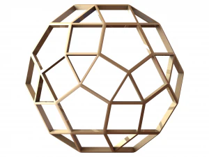 Wireframe Shape Rhombicosidodecahedron 3D Print Model