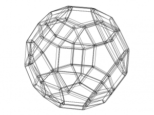 Wireframe Shape Rhombicosidodecahedron 3D-printmodel