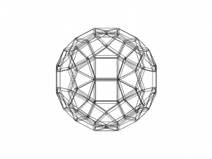 Wireframe Shape Rhombicosidodecahedron 3D-printmodel